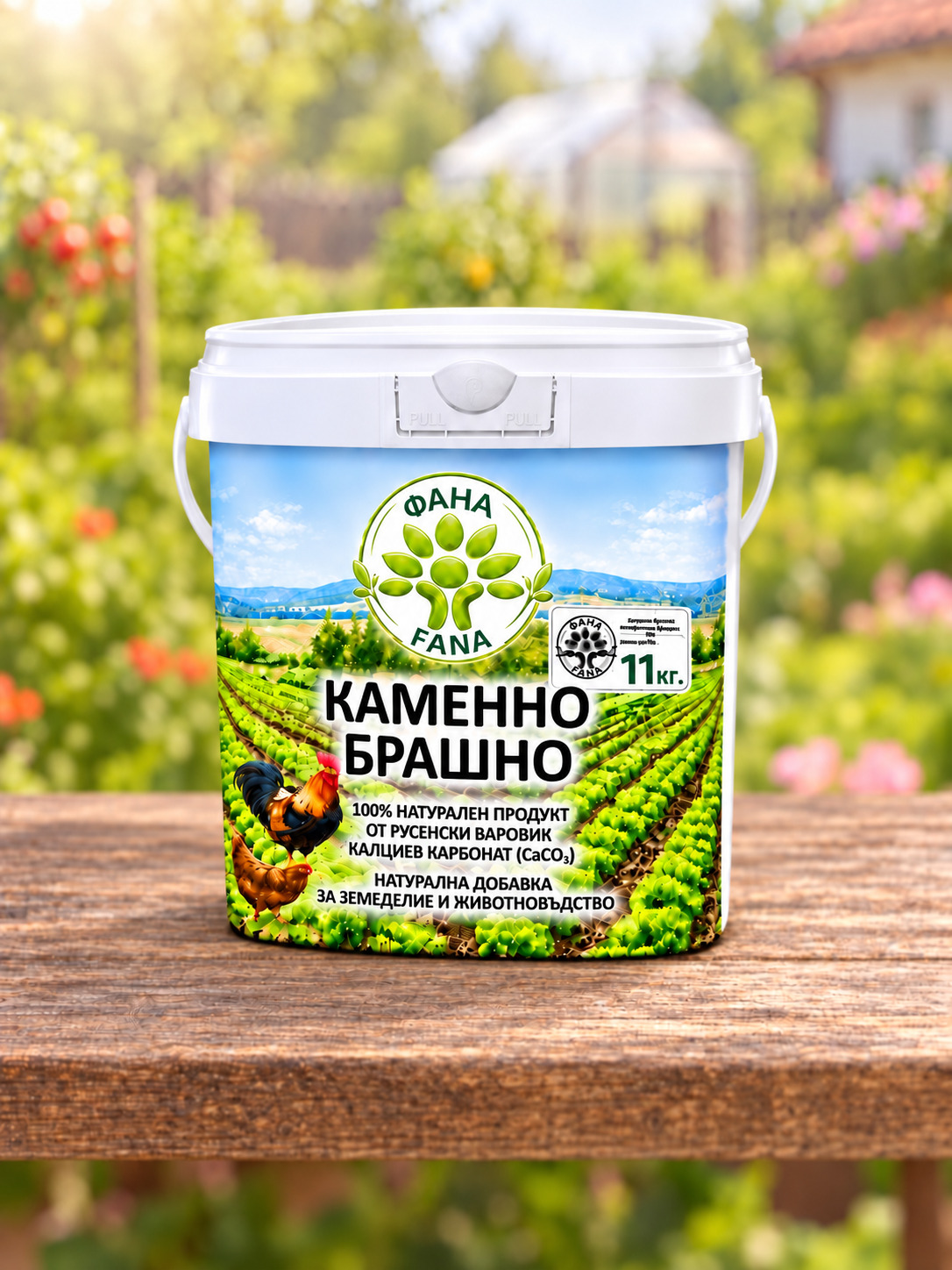 Поръчка на 1 бр. кофа по 11 кг с ФАНА - каменното брашно от РУСЕНСКИ варовик
